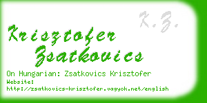 krisztofer zsatkovics business card